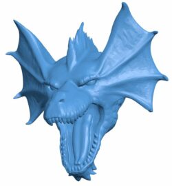 Dragon head B010259 file Obj or Stl free download 3D Model for CNC and 3d printer