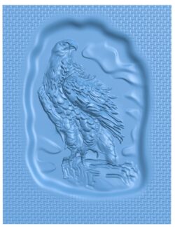 Eagle painting T0007591 download free stl files 3d model for CNC wood carving