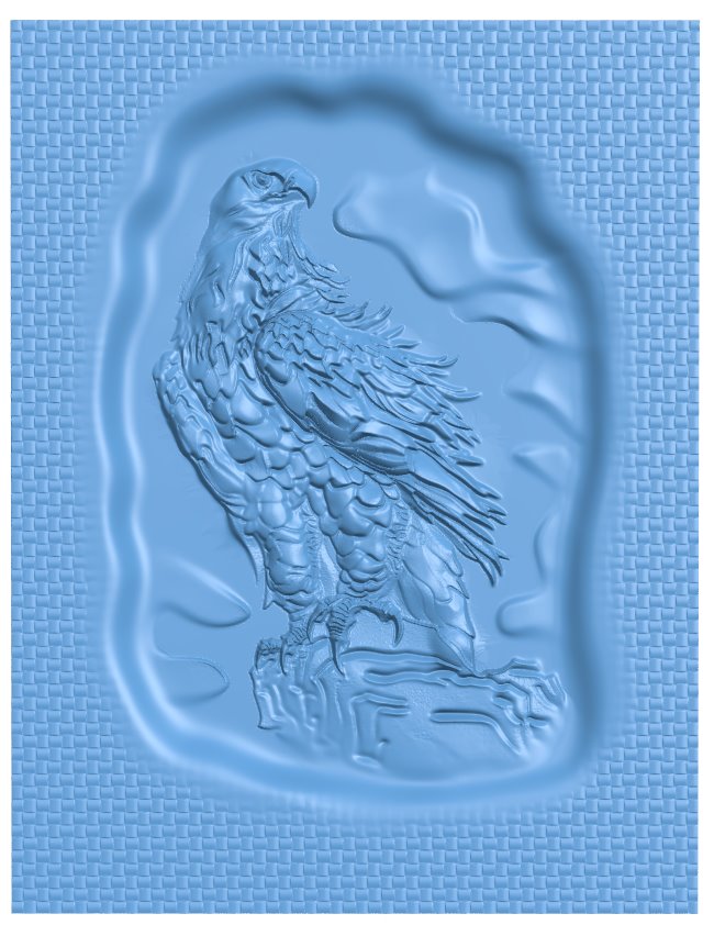 Eagle painting T0007591 download free stl files 3d model for CNC wood carving