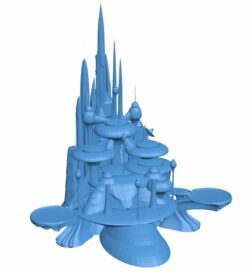 Fantasy City B010416 file Obj or Stl free download 3D Model for CNC and 3d printer