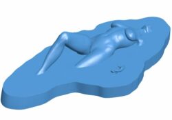 Female in water B010298 file Obj or Stl free download 3D Model for CNC and 3d printer