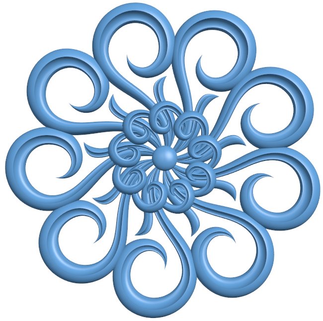 Flower pattern T0007623 download free stl files 3d model for CNC wood carving