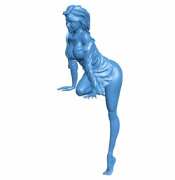 Girl on windowsill B010386 file Obj or Stl free download 3D Model for CNC and 3d printer