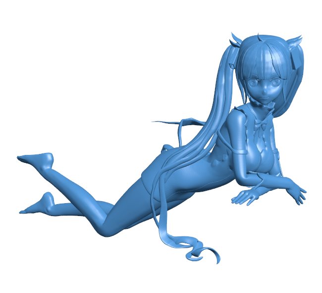 Hestia danmachi B010260 file Obj or Stl free download 3D Model for CNC and 3d printer