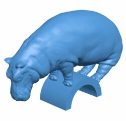 Hippo support B010472 file Obj or Stl free download 3D Model for CNC and 3d printer