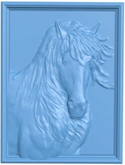 Horse painting T0007713 download free stl files 3d model for CNC wood carving