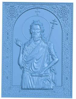 Icon of Saint John the Baptist T0007279 download free stl files 3d model for CNC wood carving