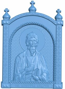 Icon of the Apostle Andrew the First-Called T0007280 download free stl files 3d model for CNC wood carving