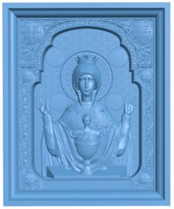 Icon of the Mother of God Inexhaustible Chalice T0007752 download free stl files 3d model for CNC wood carving