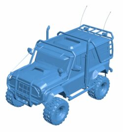 Jeep Car B010305 file Obj or Stl free download 3D Model for CNC and 3d printer