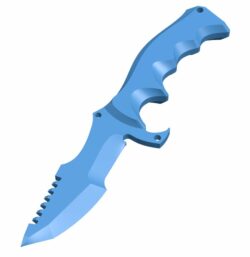 Knife B010419 file Obj or Stl free download 3D Model for CNC and 3d printer