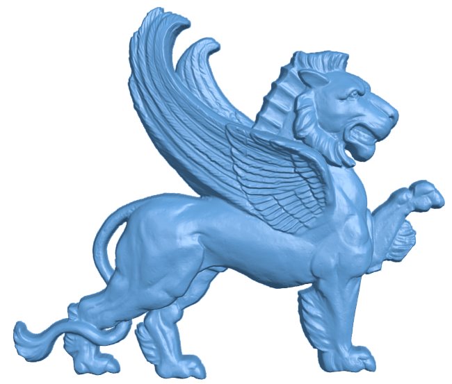 Lions have wings T0007598 download free stl files 3d model for CNC wood carving