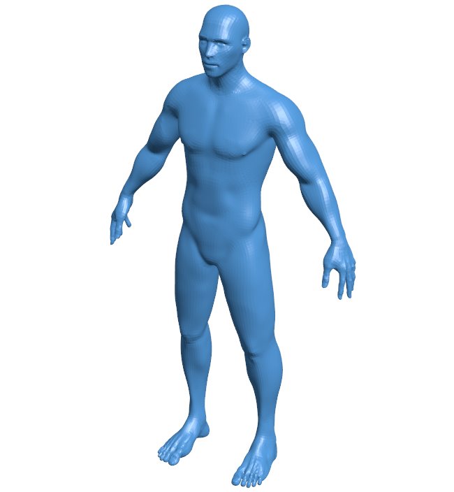 Man B010388 file Obj or Stl free download 3D Model for CNC and 3d printer