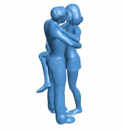 Man and women B010338 file Obj or Stl free download 3D Model for CNC and 3d printer