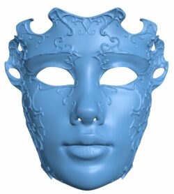 Mask T0007315 download free stl files 3d model for CNC wood carving