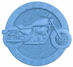 Motorcycle medal T0007715 download free stl files 3d model for CNC wood carving