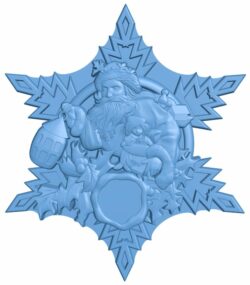 New Year’s snowflake T0007629 download free stl files 3d model for CNC wood carving