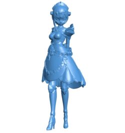 Noelle genshin B010289 file Obj or Stl free download 3D Model for CNC and 3d printer