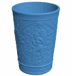 Old cup fresco B010362 file Obj or Stl free download 3D Model for CNC and 3d printer