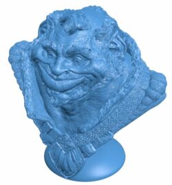Pappa Orkington Bust B010340 file Obj or Stl free download 3D Model for CNC and 3d printer