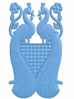 Pattern decor peacock design T0007452 download free stl files 3d model for CNC wood carving