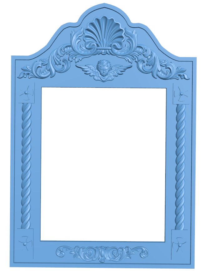 Picture frame or mirror T0007454 download free stl files 3d model for CNC wood carving