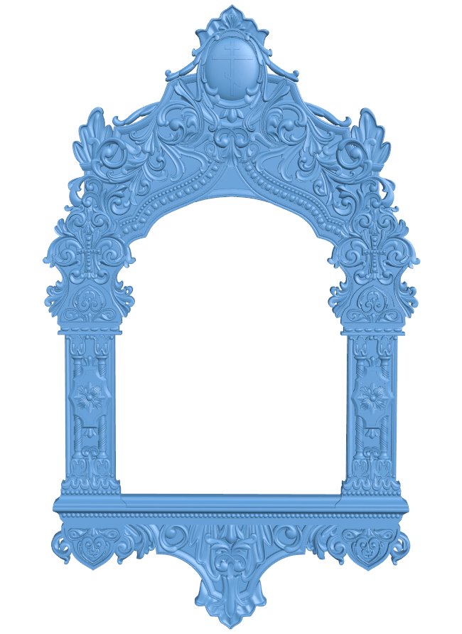Picture frame or mirror T0007455 download free stl files 3d model for CNC wood carving