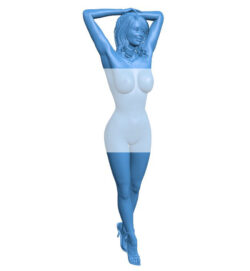 Posing girl B010389 file Obj or Stl free download 3D Model for CNC and 3d printer