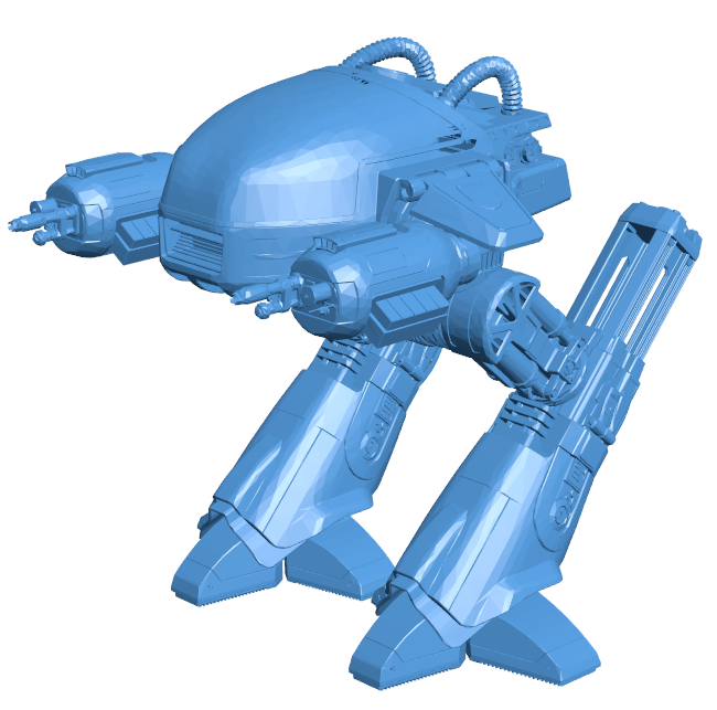 Robot ED-209 B010347 file Obj or Stl free download 3D Model for CNC and 3d printer