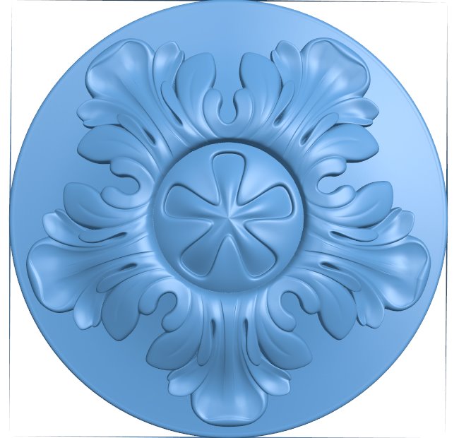 Round pattern T0007353 download free stl files 3d model for CNC wood carving
