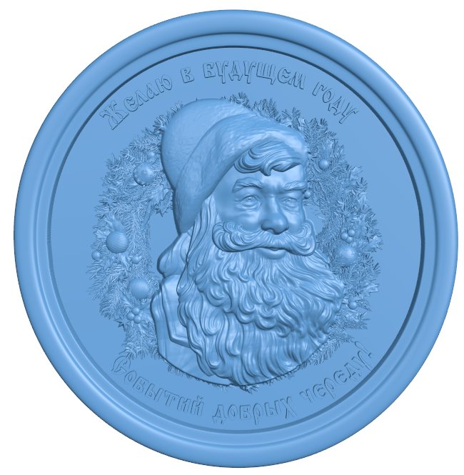 Santa Claus with wishes T0007653 download free stl files 3d model for CNC wood carving
