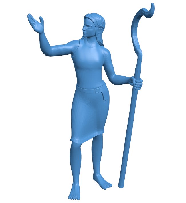 Sorceress B010292 file Obj or Stl free download 3D Model for CNC and 3d printer