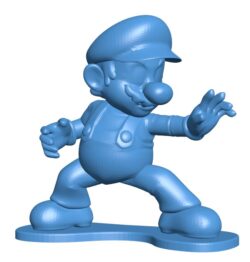 Super Mario B010396 file Obj or Stl free download 3D Model for CNC and 3d printer