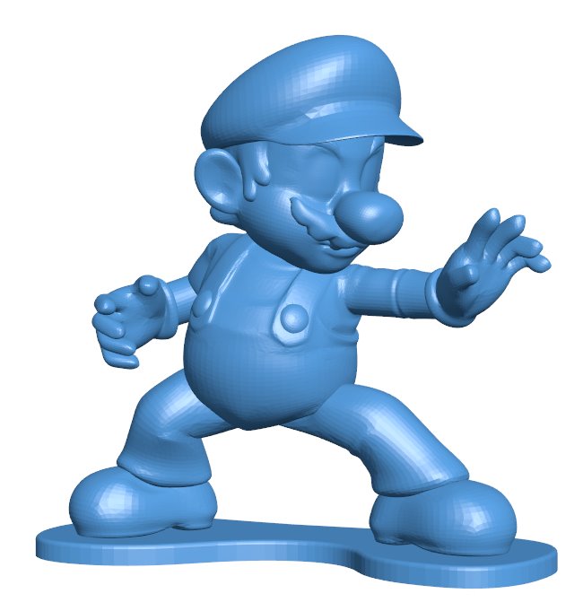 Super Mario free 3d model - download obj file