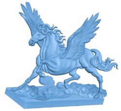 Unicorn T0007659 download free stl files 3d model for CNC wood carving