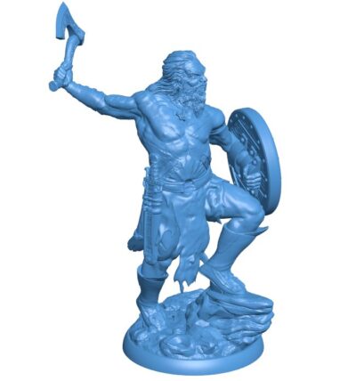 Viking berserker warrior B010287 file Obj or Stl free download 3D Model for CNC and 3d printer