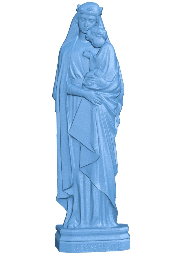 Virgin Mary T0007460 download free stl files 3d model for CNC wood carving
