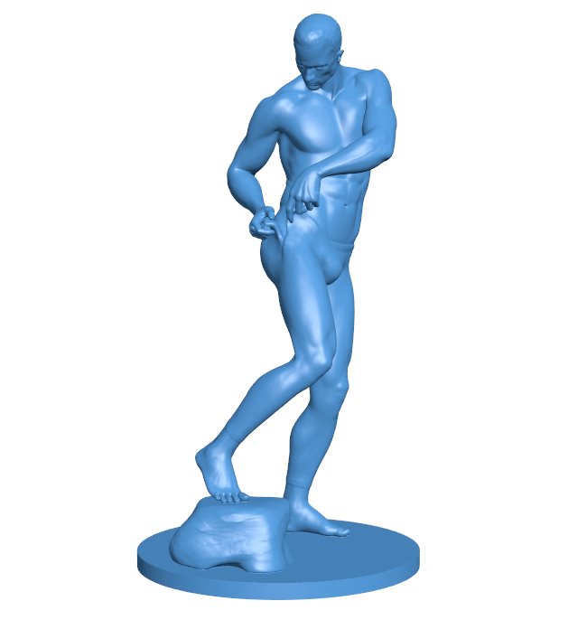 Warrior Man B010390 file Obj or Stl free download 3D Model for CNC and 3d printer