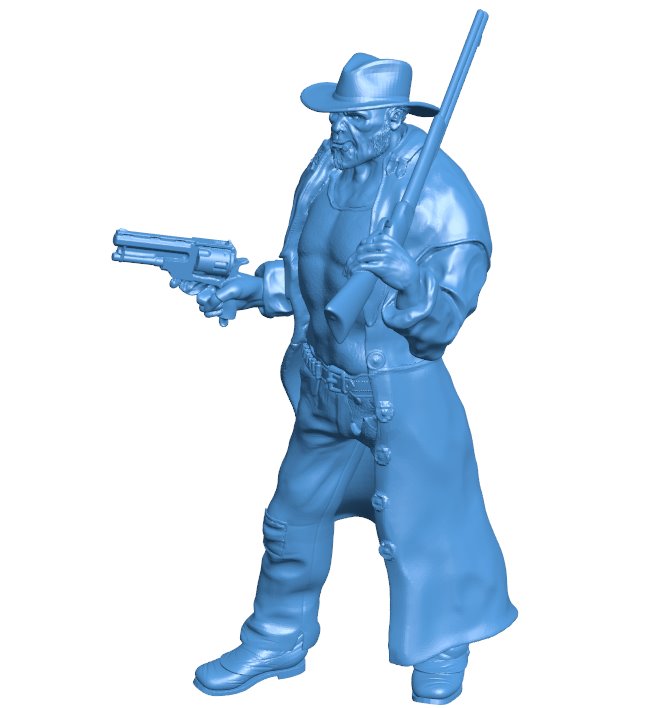 West cowboy hell B010403 file Obj or Stl free download 3D Model for CNC and 3d printer