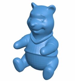 Winnie Pooh B010381 file Obj or Stl free download 3D Model for CNC and 3d printer
