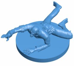 Zombie Male B010442 file Obj or Stl free download 3D Model for CNC and 3d printer