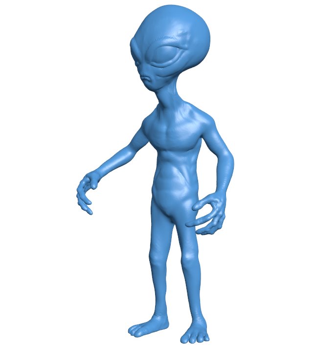 Alien B010541 file Obj or Stl free download 3D Model for CNC and 3d printer