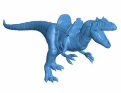 Allosaurus wearing armor B010583 3d model file for 3d printer