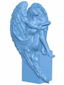 Angel girl T0008221 download free stl files 3d model for CNC wood carving