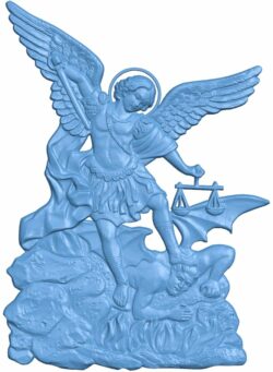 Archangel Michael T0008342 download free stl files 3d model for CNC wood carving