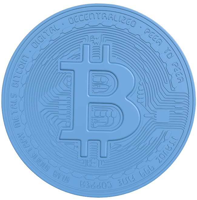 Bitcoin T0008103 download free stl files 3d model for CNC wood carving
