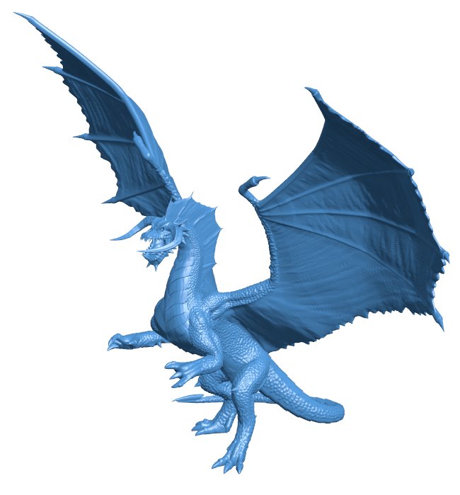 Black dragon ancient B010526 file Obj or Stl free download 3D Model for CNC and 3d printer