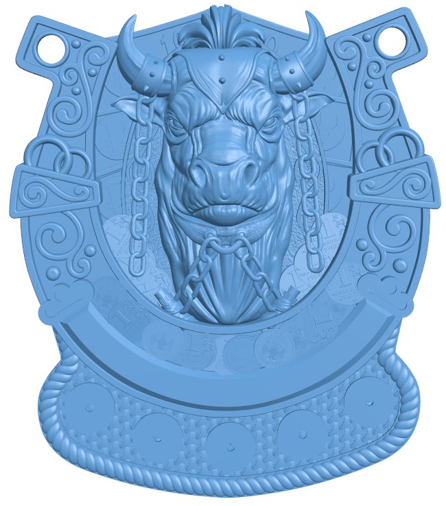Bull pattern T0008223 download free stl files 3d model for CNC wood carving