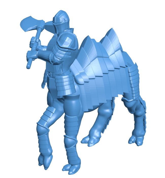 Cameltaur fighter B010527 file Obj or Stl free download 3D Model for CNC and 3d printer