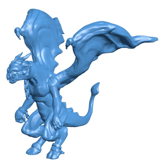 Captive gargoyle B010631 3d model file for 3d printer